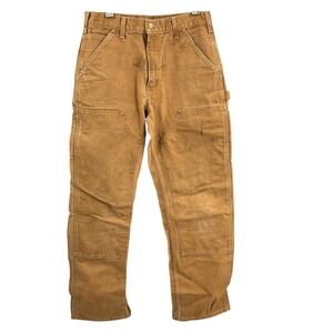 Vintage Carhartt USA Made Work Pants 31x32 Brown Duck Canvas Union Made